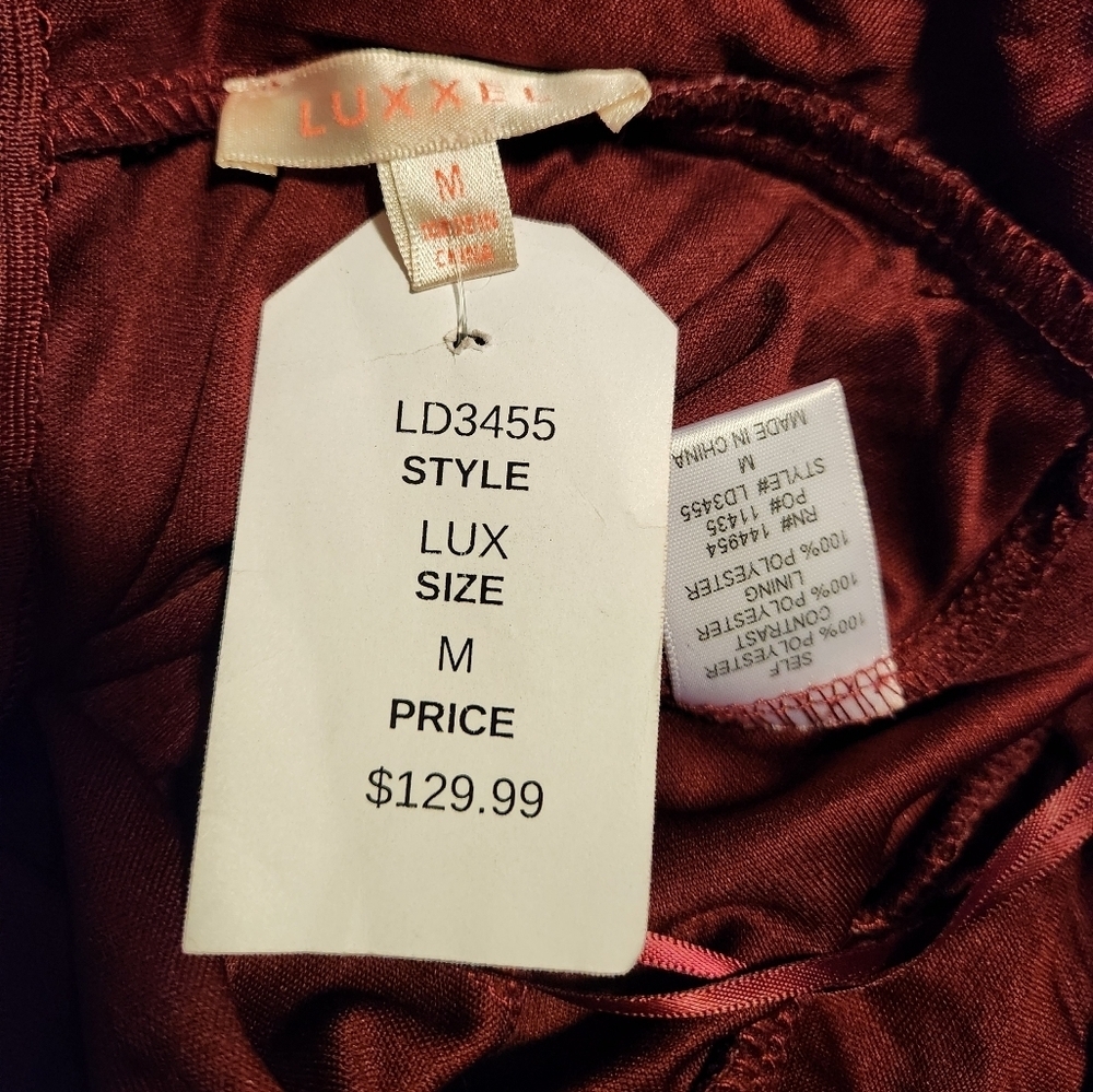 Luxxel Grecian Halter Style Double Slit Gown - Picture 12 of 12